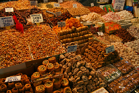 Egyptsk bazar v Istanbulu
