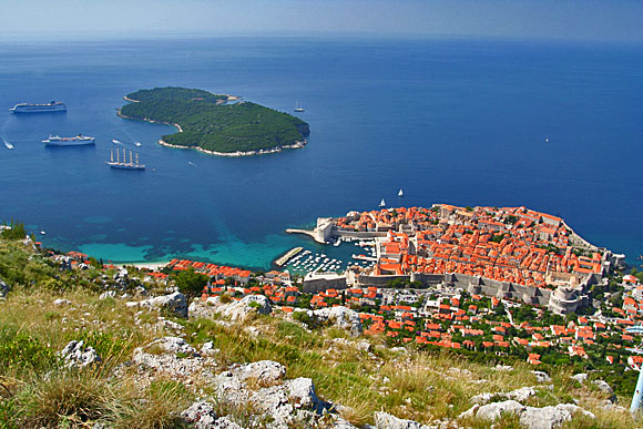 Dubrovnk a ostrov Lokrum
