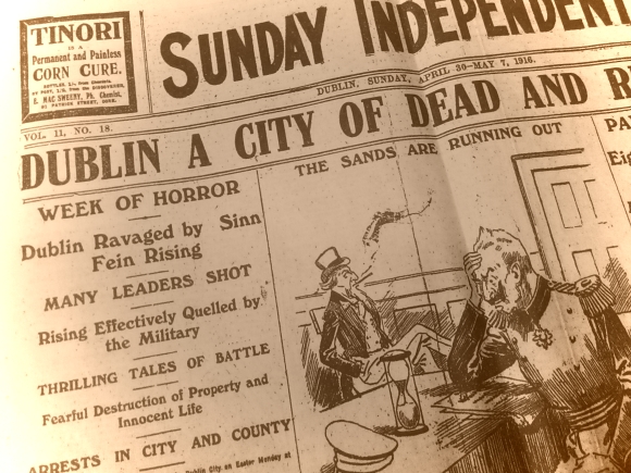 Velikonon povstn 1916, dobov vtisk Sunday Independent