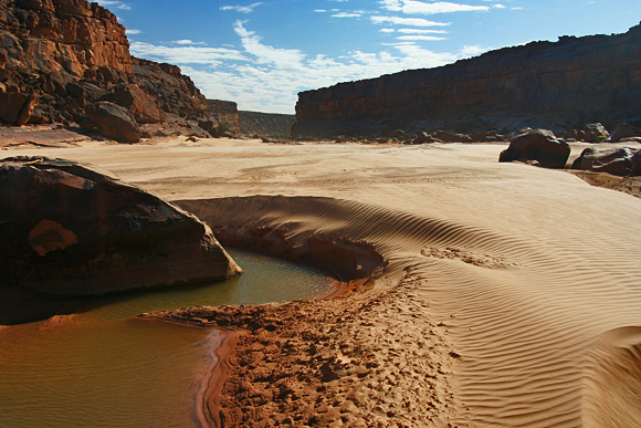 Guelta near village Matmata, Mauritania